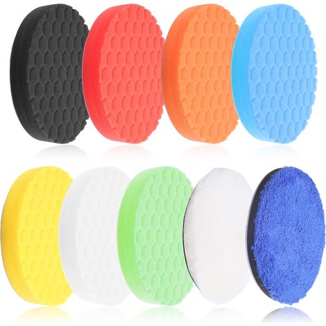 9 Pièces Pad Polissage 150mm, Tampon de Polissage Kit (1/5)
