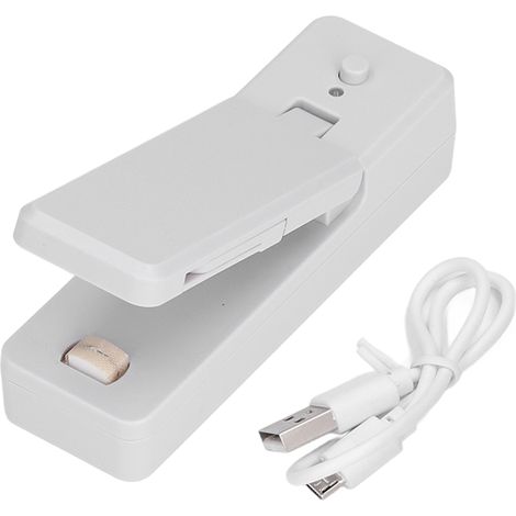 Tragbarer Mini-Magnetbeutelverschluss, USB-aufladbar, für die Aufbewahrung von Lebensmitteln – Grau (1/5)