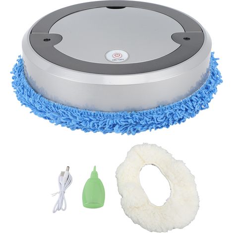 Ortviai Robot Balayeuse-Traîneuse Intelligent avec Réservoir d’Eau de 50 ml, Batterie 2400 mAh, Couleur Gris Argenté