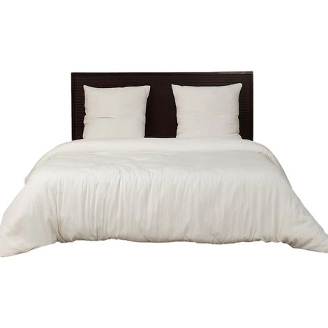 Housse de couette + taies gaze de microfibre 220 x 240 cm blanc (1/3)