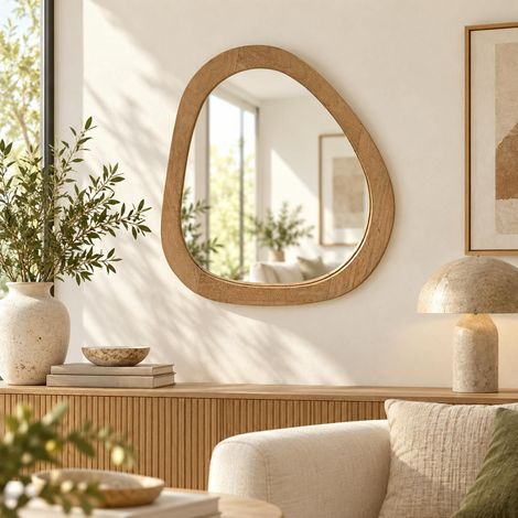 Miroir en bois design organique 55 cm CORTINA (1/3)