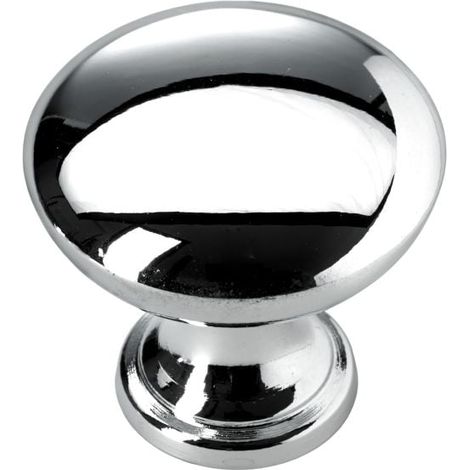 Hettich Möbelknopf Aluminium verchromt Ø 30,0 mm - 1 Stück Möbelknopf