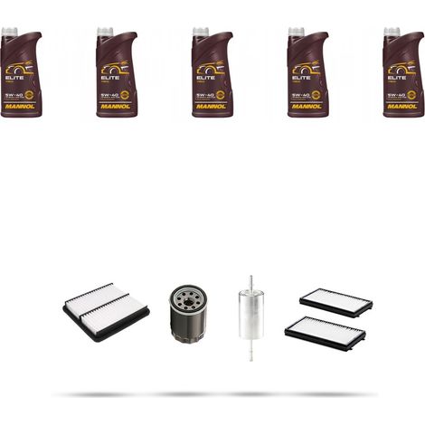 Kit tagliando 4 FILTRI e 5L OLIO compatibile con Mazda 3 (BK) 2.0 110kw dal 2003 al 2009 (1/5)