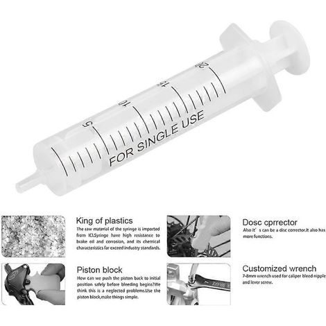 Kit de purge d'huile de freins de vélo 2024 pour freins SHIMANO, en PVC durable, pour la réparation
