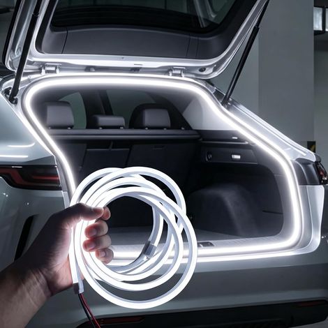 Bande lumineuse LED pour coffre de voiture - 4 m - Blanc - Universel - Étanche - Capteur automatique - Éclairage pour coffre de voiture (1/5)