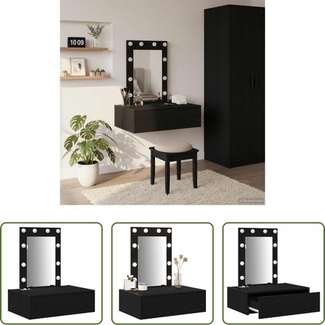 Coiffeuse moderne - Table de Toilette Noir 60 x 40 x 70 cm Bois d'ingénierie (1/5)
