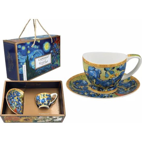 Carmani, taza de espresso t. Mini Vanessa 90ml - VAN gogh/Lirios