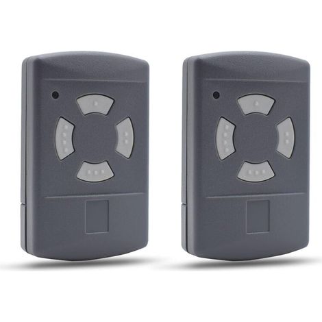Télécommande Compatible pour Porte de Garage HORMANN 40,685MHz HSE2 HSM4 HSM2 HSE4 HS2 HS4 Bouton Gris (Lot de 2) (1/4)