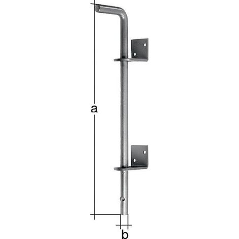 Deslizador inferior L400xS16mm STA galvanizado A perno puerta 30mm GAH