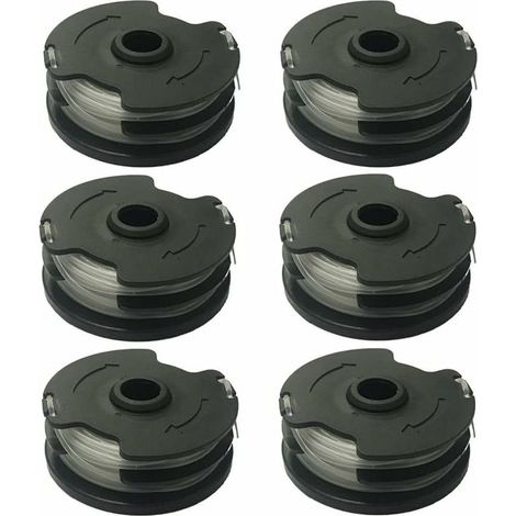 Replacement trimmer line spools for Parkside PRTA 20-Li A1/B2/C3, PRT 300 A1, and PRT 550 A1/A3 cordless brushcutters (6 pieces). (1/4)