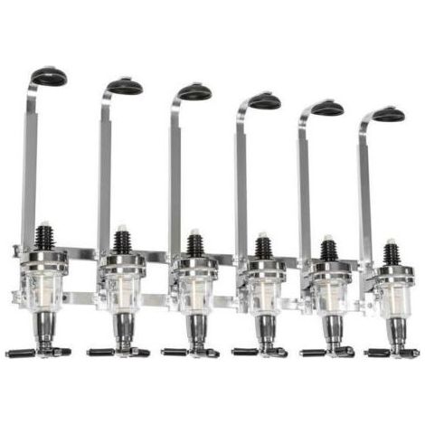 Porte-Bouteille Distributeur de Boisson Alcool Vin Mural Bar Pro Acier Pour 6 Bouteilles,de dyk. (1/4)