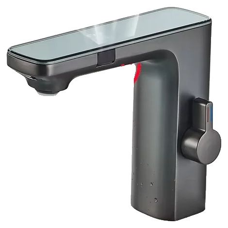 Robinet de lavabo, Contrôle par capteur tactile, Affichage de la température LED, Gris (1/2)