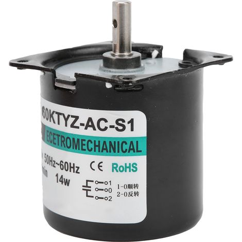 Moteur synchrone AC 14W à aimant permanent, faible vitesse, couple élevé, arbre central, XD60KTYZ, 80 tr/min, 220V (1/5)