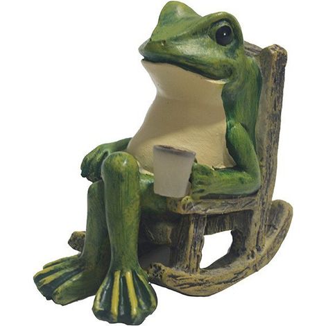 Statue de Grenouille Decoration Jardin, Statue de Grenouille, Grenouille Résine avec LED Lampes Solaires, Animaux Decoration Jardin Exterieur, Décorations De Jardins Solaire