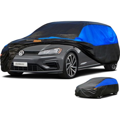 Bâche Voiture Exterieur Respirante et Étanche pour Tous Temps, Housse Voiture Protection Anti-UV Contre, la Poussière, la Pluie, Universelle pour Golf 308 Captur 1 Serie Classe A(415-450CM) 2L,3-Pour  (1/5)
