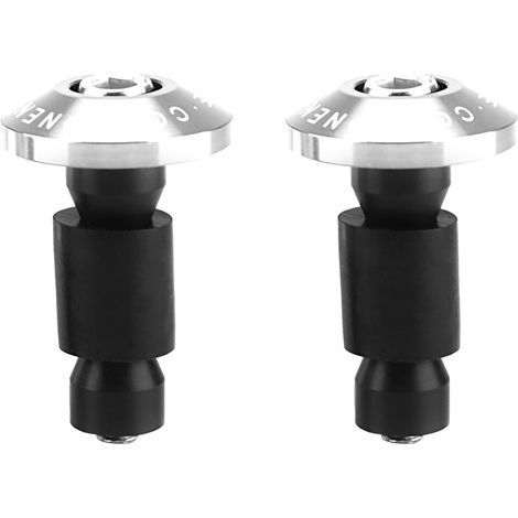 22 mm (7/8 Zoll) Motorrad-Lenkerendkappen, silberne Gleiter für ATV-Offroad-Rennen (1/5)