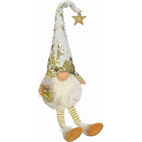 gnome de Noël lumineux, Père Noël, grande décoration blanche, gnome Jumi (1/3)