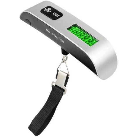 QORVA-Mini Balance portable à bagage LCD Balance numérique à pendaison électronique Balance portable Pesant Balance 50Kg Balances à bagages (1/4)