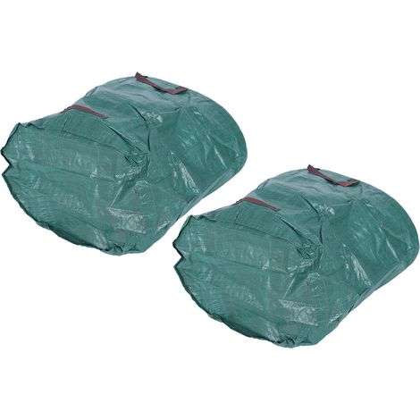 Lot de 2 sacs de 72 gallons pour plantes, fleurs et déchets de jardin, utilisables comme sacs de plantation ou pour stocker les feuilles mortes. (1/5)