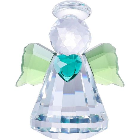 Figurine Angel En Cristal - Hauteur 3 À 4 Pouces - Finition Brillante - Idéal Pour Décoration Intérieure Et Cadeau Sentimental - 1 Pièce (1/5)
