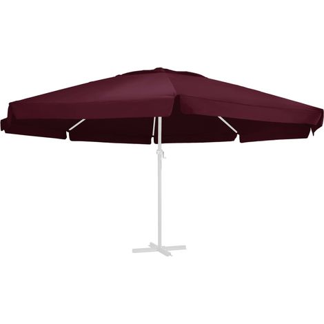 Tissu de remplacement pour parasol d'extérieur Bordeaux 600 cm (1/4)