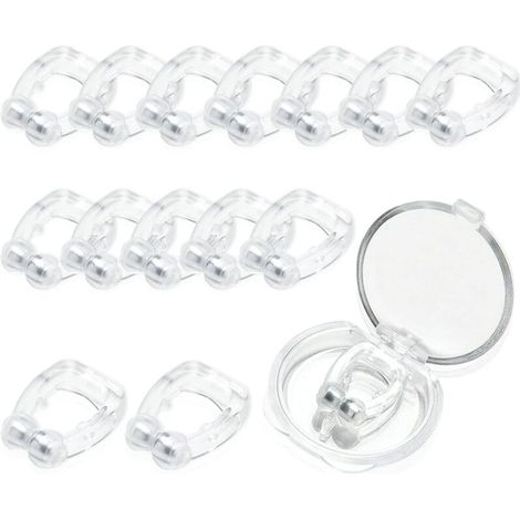 15 Stück magnetische Anti-Schnarch-Nasenclips, Anti-Schnarch-Nasenclips, Anti-Schnarch-Gerät, magnetisches Anti-Schnarchmittel, verbessert die Atmung für einen erholsameren Schlaf (15 Stück)