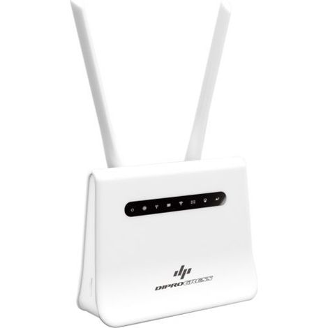 Diprogress Router 4G LTE Wi-Fi N300 1-LAN batteria 300Mbps 2x5DBi batteria tampone 12H - DPWR4G01