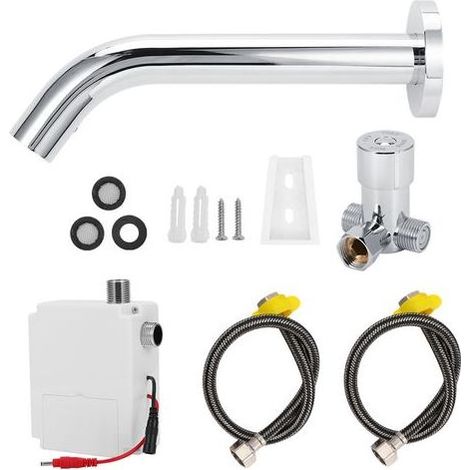 G1 / 2 pouces de paroi en acier inoxydable infrarouge Capteur d'eau robinet d'eau chaude et froide (1/5)