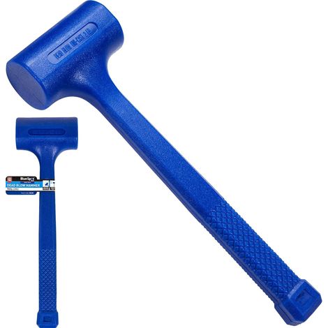 BlueSpot Dead Blow Hammer Rubber Head Mallet Garage Mechanics Camping 900g 2LB (1/2)