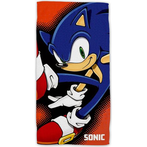 SONIC Kinderhandtuch, groß, 70 x 140 cm, für Bad, Strand, Pool, Urlaub (1/2)