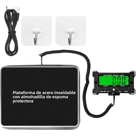 Balance électronique PS21 (200 kg, 50 g), acier inoxydable, avec écran LCD rétroéclairé. (1/5)