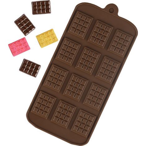 Kleine Schokoladenmoules aus Silikon – Mini-Modell zum Füllen von Bonbons, 12 getrennte Hohlräume, antihaftbeschichtet (1/5)