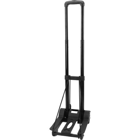 Diable pliant 4 roues tube fer charge 99.2 lb caddie bagages repliable pour voyage et courses (1/5)