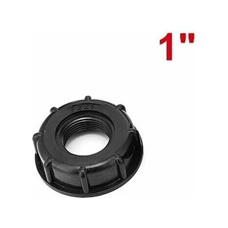 Raccordo in PVC S60x6 filettatura 60 mm 1 uscita – adattatore per coperchio di serbatoio d'acqua IBC in plastica per IBC cubo da 1000 L (1') (1/5)