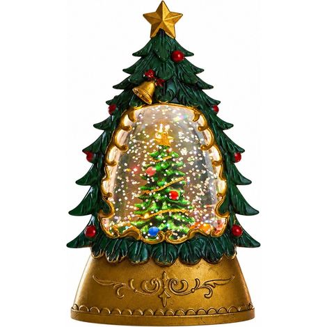 Boule à neige lumineuse de Noël, bonhomme de neige décoratif, fonctionne à piles, décoration de Noël pour les fêtes d'hiver (1/5)