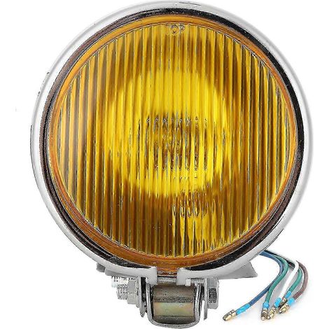 Style rétro vintage avec compatibilité universelle - Coque argentée et verre jaune (1/5)