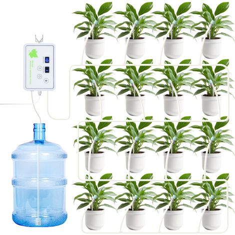Système D'arrosage Automatique D'intérieur pour 16 Plantes en Pot, 100 Modes Arrosage Kit D'irrigation Goutte à Goutte Automatique Rechargeabilité pour Interieur, Balcons