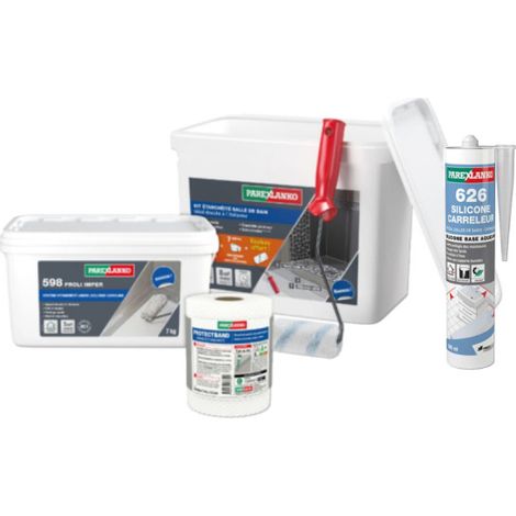 Pack PAREXLANKO - Sellador de silicona 626 Azulejos Blanco 300 mL - Kit de sellado para baños KITDOUCHE07