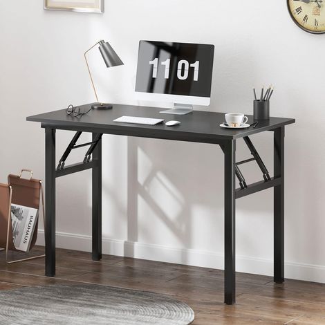 Soges – Bureau pliant 100x60cm – Structure en métal – Bois de particules E1 – Hauteur réglable 75cm – Pour maison et bureau