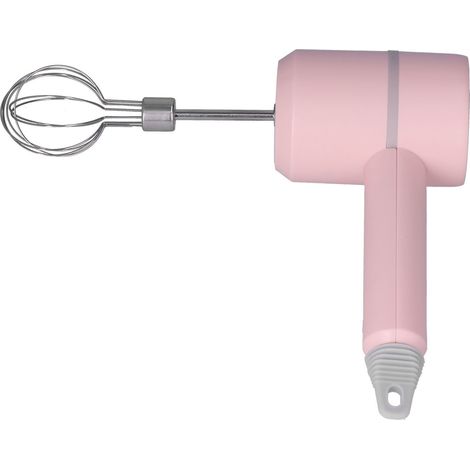 Batteur électrique sans fil rose, fouet puissant à moteur durable, mélangeur à main portable avec 2 fouets amovibles (1/5)