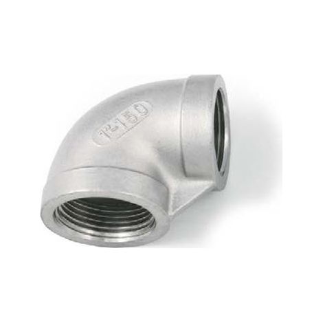 BSP 3/8 inch Female/Female Elbow Pipe Fitting - T316 (A4) Marine Grade Stainless Steel - Parallel Threads (BSPP / G Thread)