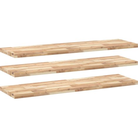 Maison Exclusive - Schweberegale 3 Stk. 120x40x4 cm Massivholz Ak (1/5)