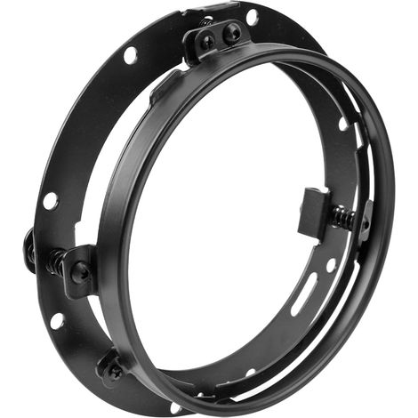 Support LED Phare 7 Pouces Bague de Fixation Noir Motard Trim Anneau pour Glide Noir (1/5)