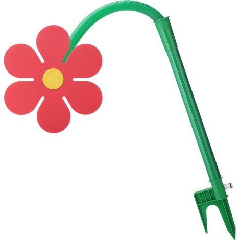 Einzigartiger, rotblütiger Gartensprenger in Form einer Gänseblümchenblüte – niedliches Design für Rasen, Garten und Hof, einfache Installation und witzige Dekoration (1/5)