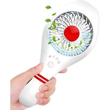 Ventilador portátil blanco de mano, tipo astronauta, con 3 velocidades y bajo nivel de ruido, ideal para el hogar, viajes, dormitorio u oficina. (1/4)