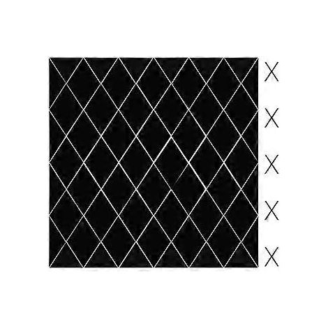 Stickers muraux miroir losanges acryliques à faire soi-même, autocollants pour la décoration du salon et de la chambre, noir, taille L (1/5)
