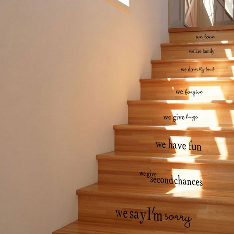 Selbstklebende PVC-Wandaufkleber zum Selbermachen – Treppen-Dekorationsaufkleber für Wohnzimmer und Schlafzimmer (1/5)