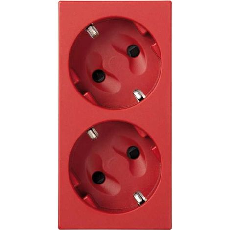 Schuko doppia base per taglio senza led ro SIMON 50000432-037