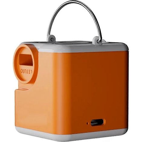 Pompe à air portable avec lampe de camping, rechargeable 2400 mAh, mini pompe à matelas pneumatique pour bouées de piscine et tapis de sol. (1/5)