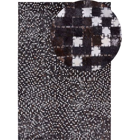Teppich AKKESE Braun 160 x 230 cm Echtleder